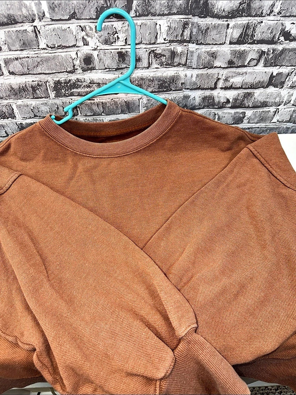 Aerie Brown Textured Sweatshirt - Picture 9 of 9